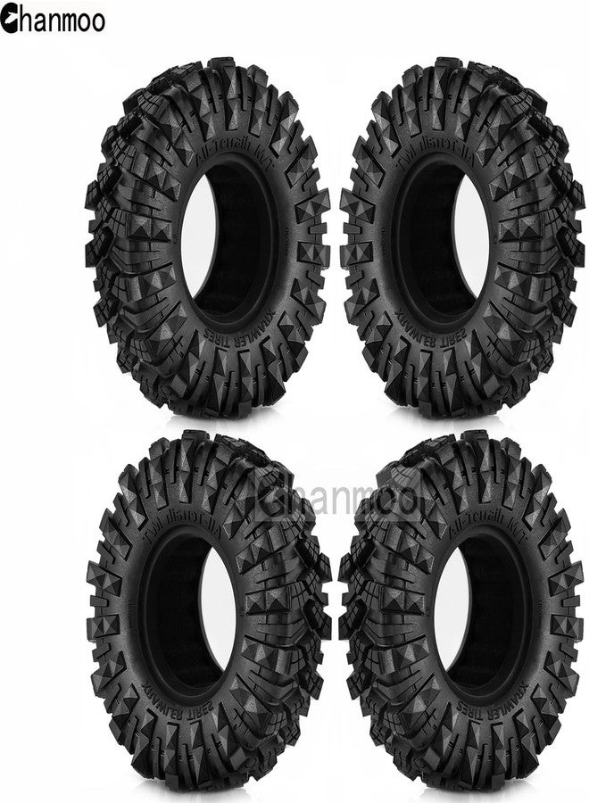 Chanmoo 1.9 Crawler Tires RC Soft Rubber Mud Slingers Tyres For 1/10 Scale RC Rock Crawler Car Traxxas TRX4 Axial SCX10 II RC4WD D90 D110 TF2 Tamiya CC01 Gen8 1.9 inch Beadlock Wheels Rims 4PCS - Image 4